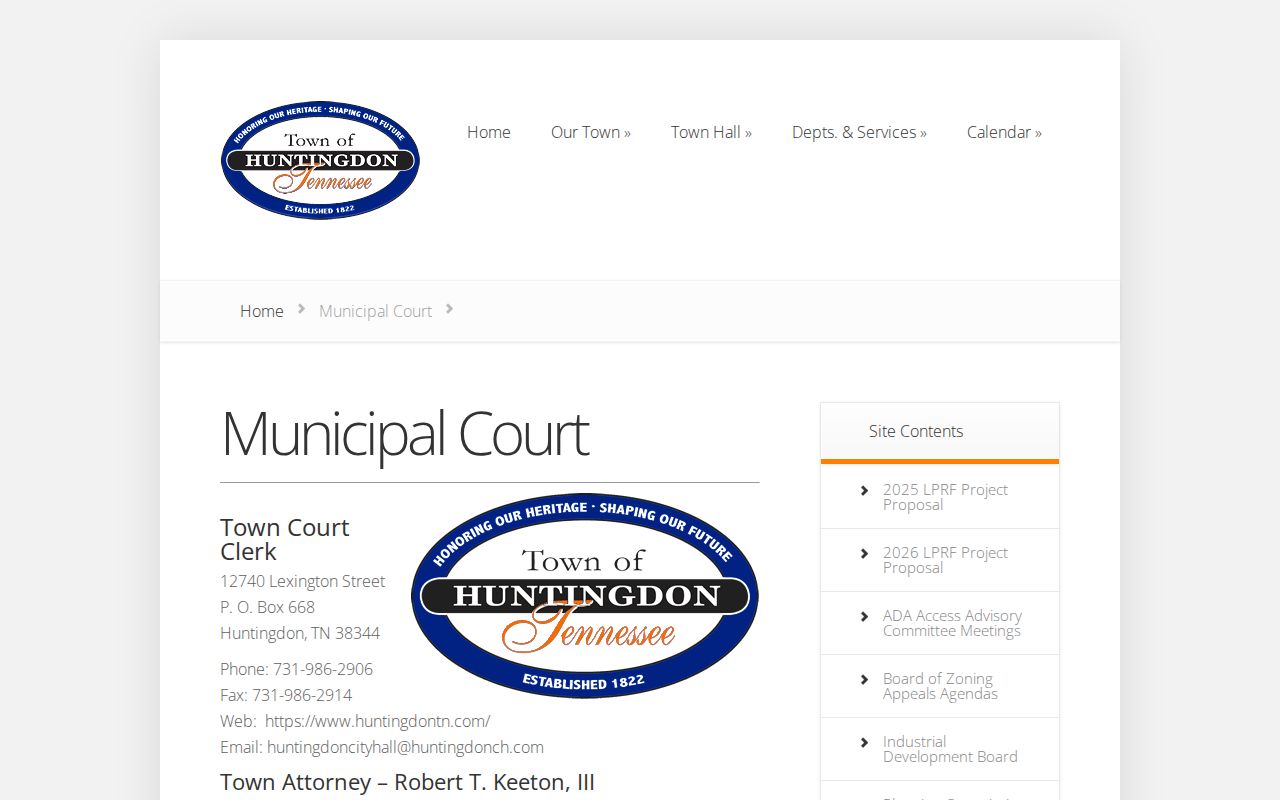 Carroll County traffic warrant routing through Huntingdon Municipal Court