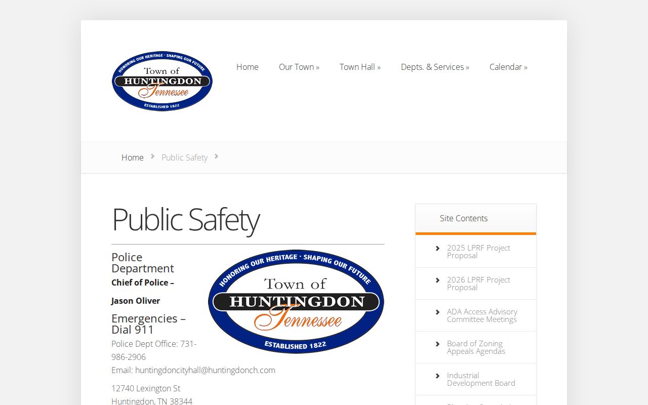 Carroll County Huntingdon police and municipal payment contact