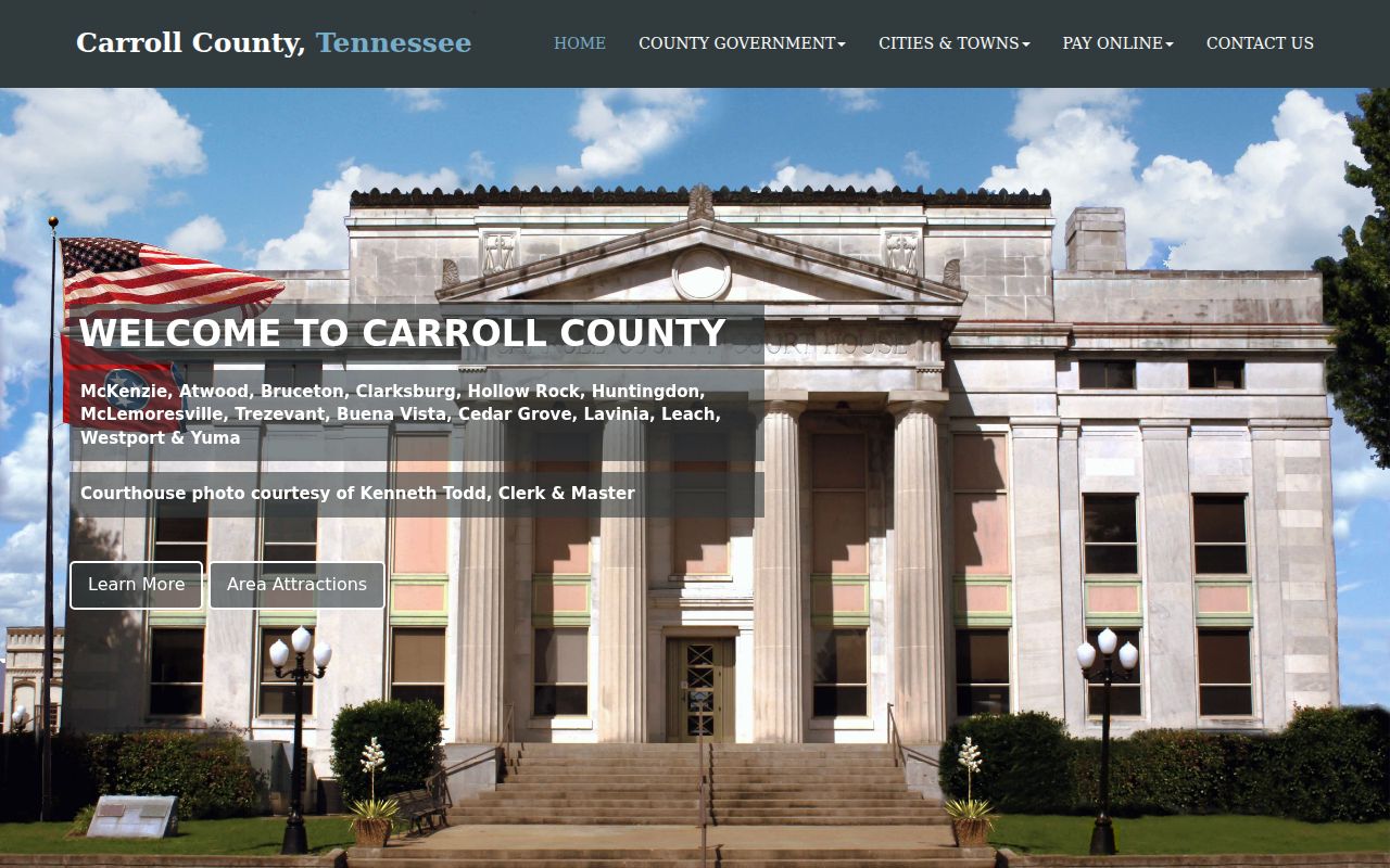 Carroll County municipal warrant contacts and county office hour baseline